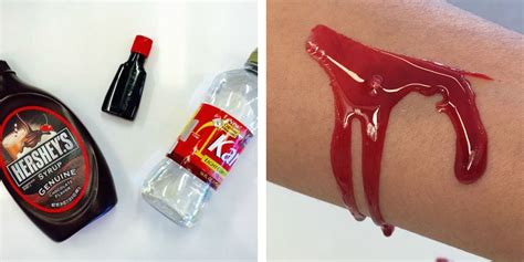 how to use fake blood on clothing|homemade blood makeup.